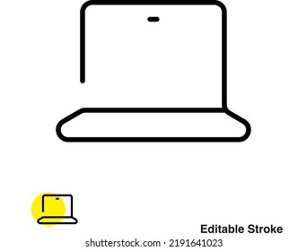 Icono de la línea del vector de gadgets para portátiles