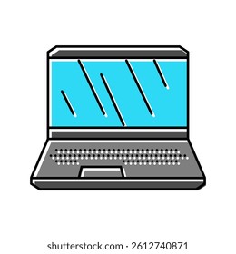 laptop gaming color icon vector. laptop gaming sign. isolated symbol illustration