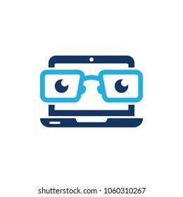 Laptop Geek Logo Icon Design