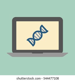 Laptop genetics concept