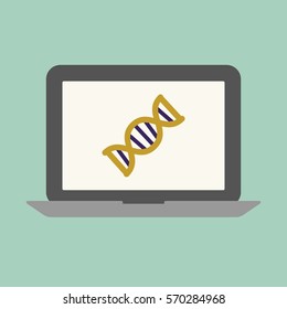 Conceito de genética de laptop