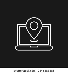 Icono de geolocalización y navegación GPS para Búsqueda local, localización de mapas y seguimiento de Dirección IP