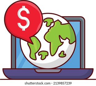 Notebook-globale Vektorgrafik auf transparentem Hintergrund.Hochwertige Symbole. Vektorlinienflachsymbol für Konzept und Grafikdesign.