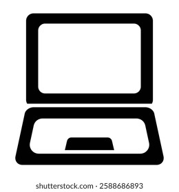 Laptop Glyph Icon Design For Personal And Commercial Use