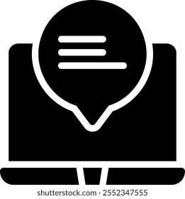 laptop glyph icon illustration vector