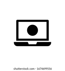 Laptop mit Vektorillustration für das Symbol 