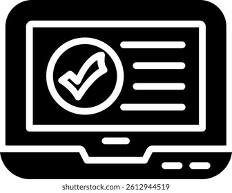 Laptop Glyph Icon Vector Design