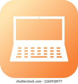 Laptop glyph round corner multi color gradient BG