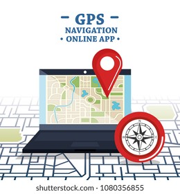 laptop with gps navigation software