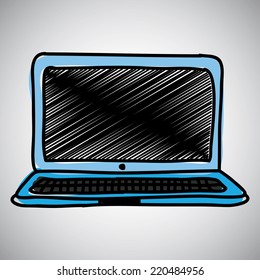 laptop graphic design , vector illustration