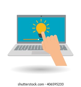 laptop graphic design , vector illustration