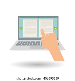 laptop graphic design , vector illustration