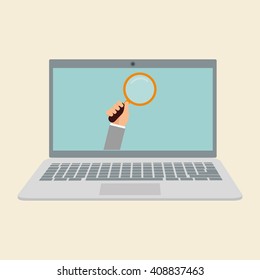 laptop graphic design , vector illustration