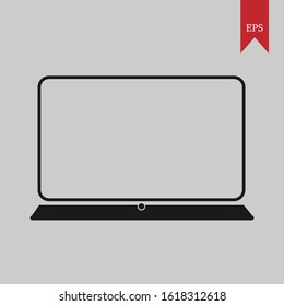 laptop graphic vector illustration, can be used for icons, web logos, even digital laptop product logos.