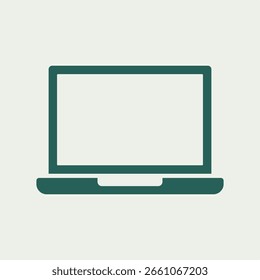 Laptop green trendy useful vector Illustration design glorious colorful background.eps