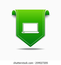 Laptop Green Vector Icon Design