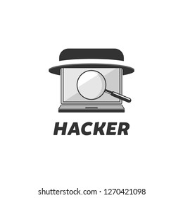 laptop hacker illustrations