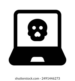 Laptop hacking vector design in modern style
