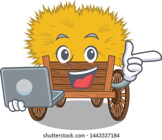 With laptop hayride isolated within in the character