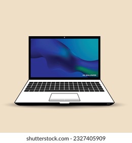 Laptop with hd wallpaper, hd wallpaper design with laptop