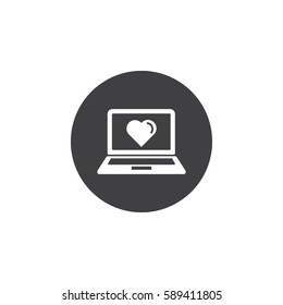 Laptop with heart icon