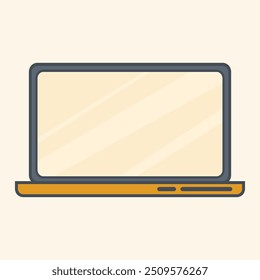 Laptop icon Back to school collection Icons school supplies school equipment or items vector illustration