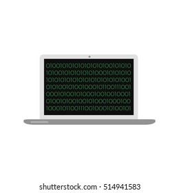 laptop icon with binary