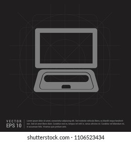Laptop Icon - Black Creative Background