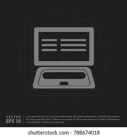 Laptop Icon - Black Creative Background