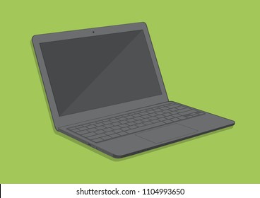 Laptop Icon Black Illustration Template