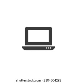 Icono de portátil Gráfico de vectores blanco y negro