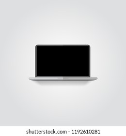Laptop icon with blank screen