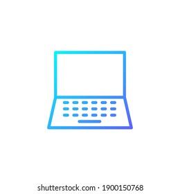 Laptop-Symbol mit blauem Farbverlauf-Stil