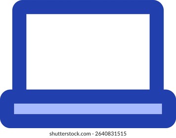 laptop icon blue style design