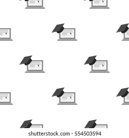 Laptop icon cartoon. Single education icon from the big school, university cartoon.