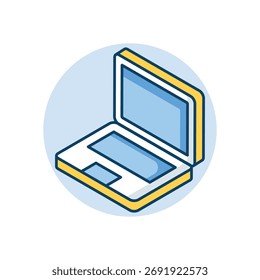 Ícone do laptop limpo e ilustração vetorial moderna