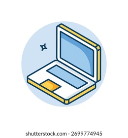 Ícone do laptop limpo e ilustração vetorial moderna