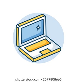 Ícone do laptop limpo e ilustração vetorial moderna