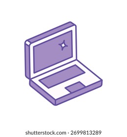 Ícone do laptop limpo e ilustração vetorial moderna