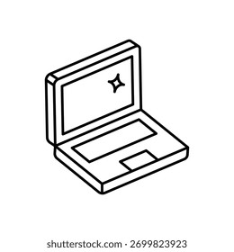 Ícone do laptop limpo e ilustração vetorial moderna