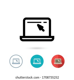 Laptop icon collection. Computer sign and symbol for your website design. Vector illustration EPS10.