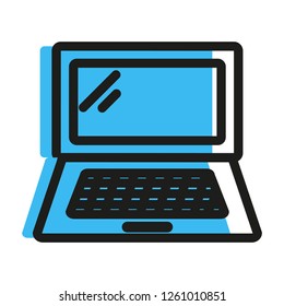 laptop icon with color style