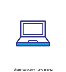 laptop icon color style design