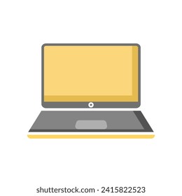 laptop icon color of style design vector template