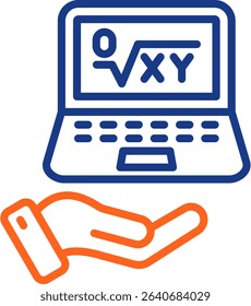 Laptop Icon Color Vector Illustration