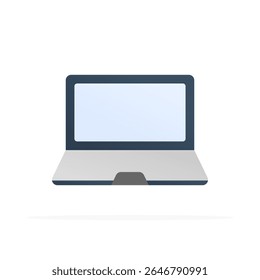 laptop icon, colored flat vector. modern and minimalist design