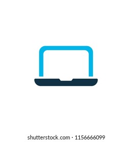 Laptop icon colored symbol. Premium quality isolated notebook element in trendy style.