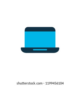 Laptop icon colored symbol. Premium quality isolated portable computer element in trendy style.