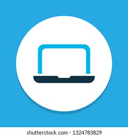 Laptop icon colored symbol. Premium quality isolated notebook element in trendy style.