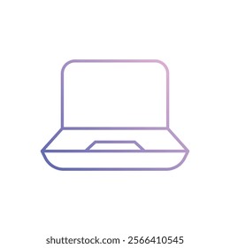 Laptop icon. Computer hardware icon design. vector graphic